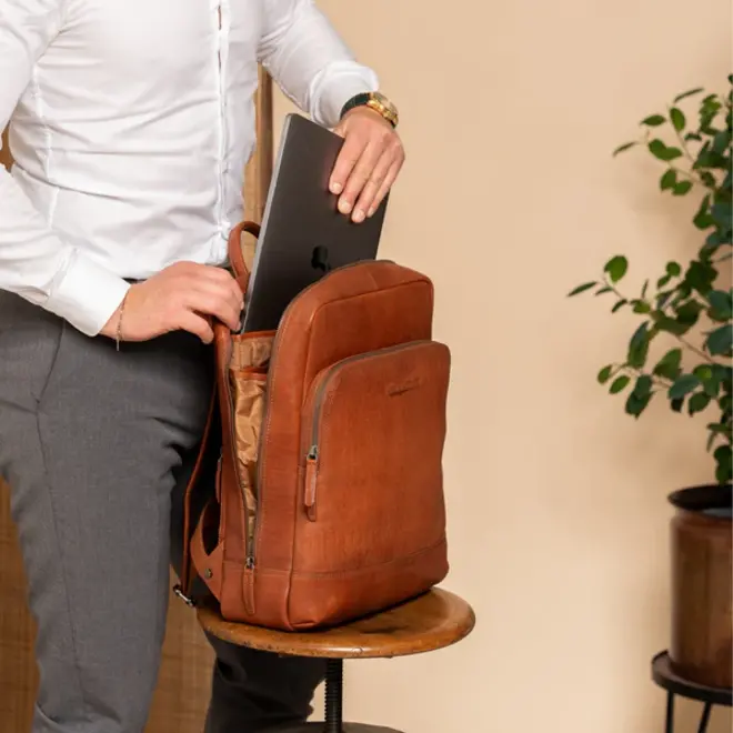 zakelijke-rugzak-699vqh.webp Business rugtas Nicola van The Chesterfield Brand 15"inch Lederonline - Afbeelding 1