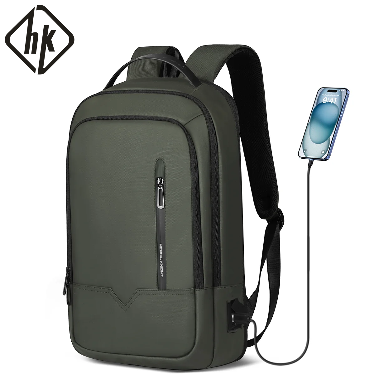 zakelijke-rugzak-776aci.png HK Uitbreidbare zakelijke rugzak voor heren Notebooktas met USB poort Lichtgewicht 15,6 inch laptop Schooltas Grote reisdagrugzakken - Afbeelding 1