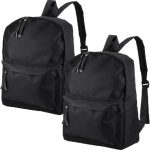 Hahorpa Zwarte rugzak voor heren en dames, vrijetijdsrugzak, waterdicht, schooltas, jongens, basisschool, versterkt, licht, schoolrugzak, ...