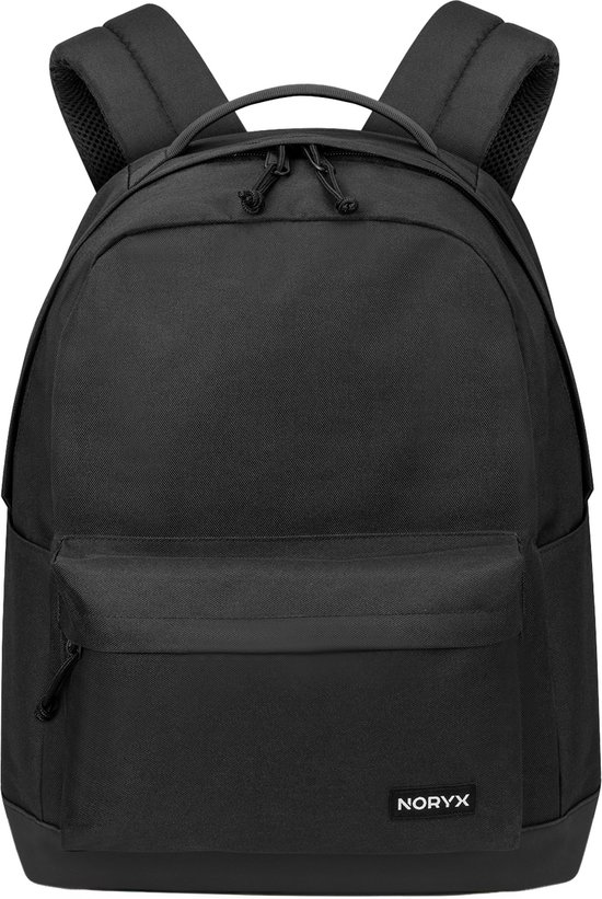 zwarte-rugtas-768hsg-1.jpg Noryx Origin rugtas Schooltas heren en dames 27L 15,6 inch laptopvak Zwart | bol - Afbeelding 1