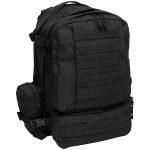 Zwarte tactische rugzak Italiaans design met diverse molle gear bevestigingspunten