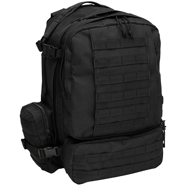 zwarte-rugtas-820jrn-1.jpg Zwarte tactische rugzak Italiaans design met diverse molle gear bevestigingspunten - Afbeelding 1